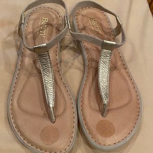 Born silver/gold sandals